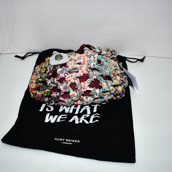 Kurt Geiger London SMALL Macrame Crystal Clutch in Wine #2038256999 NWT Details: - Picture 7 of 7